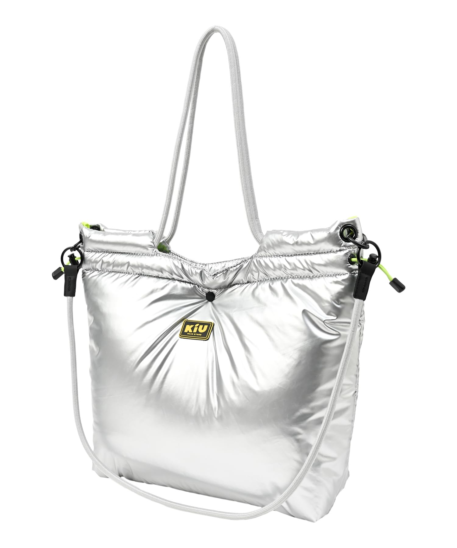 KiU キウ パフィーパラコードトートバッグ PUFFY PARACORD TOTE BAG 防水 撥水 マザーズバッグ 大容量 中綿 ショルダー 巾着 ドローコード シンプル おしゃれ かわいい カ