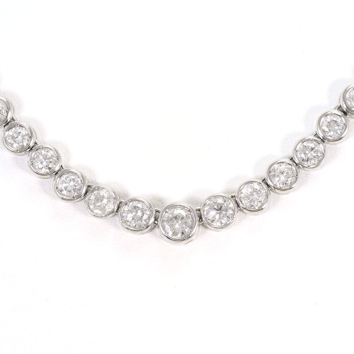 PT850 プラチナ ネックレス ダイヤモンド 5.04 ct カード鑑別書 総重量約37.8g 約44cm ジュエリー 中古