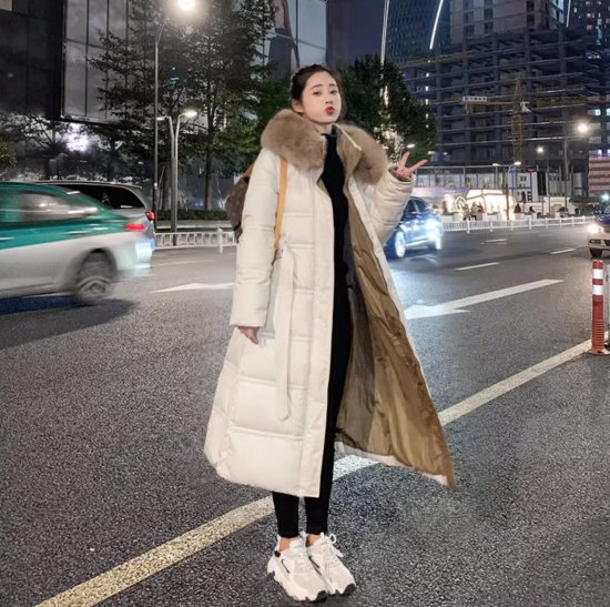 ダウンジャケット レディース ファスナー 大きいサイズ 中綿コート アウター ダウン コート スタンドカラー ホワイトダックダウン 着痩せ ダウンジャケット レディース 大きいサイズ ロング丈 ミドル丈 ファー