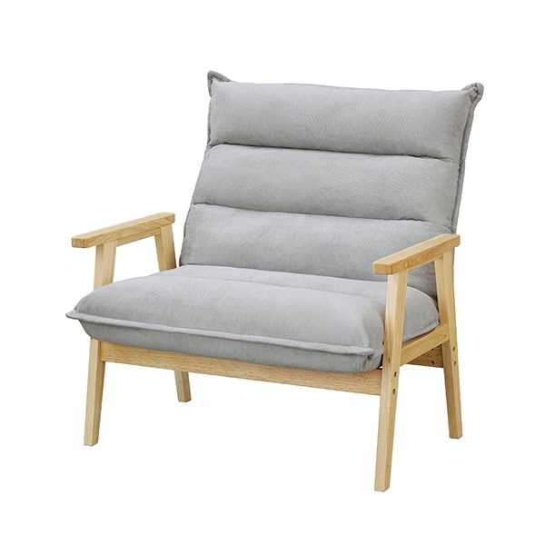 LHB-1W グレー 1人掛けワイドハイバックソファ メーカー直送 15,208円