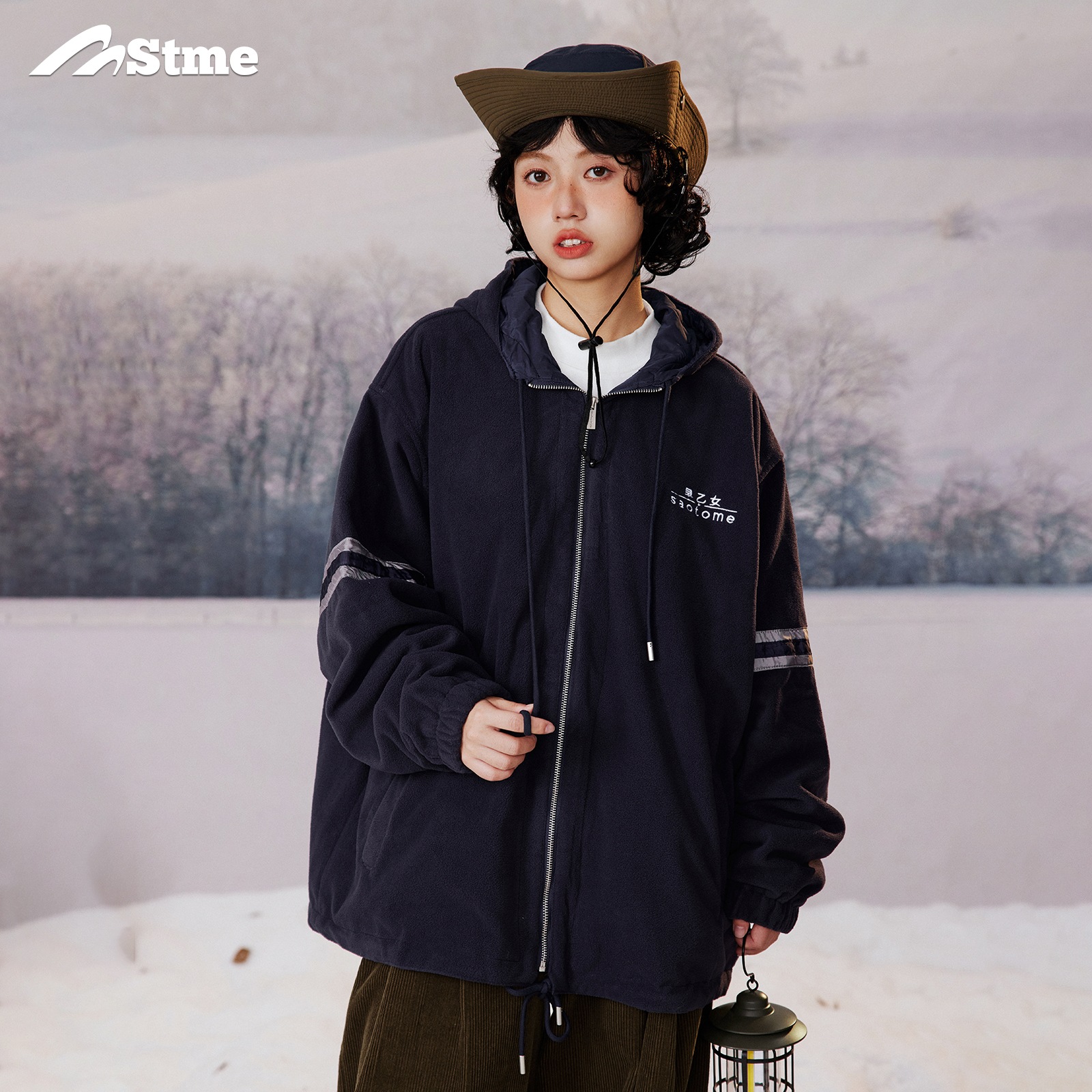 早乙女恵子 早乙女レトロルーズポーラーフリース国民的ファッションブランド日本の春秋薄手ジャケット