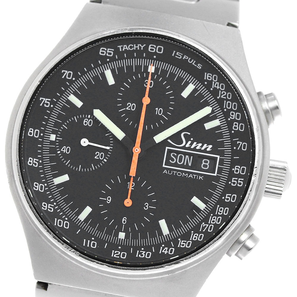 ジン Sinn 144.ST.SA クロノグラフ デイデイト 自動巻き メンズ _782996【中古】
