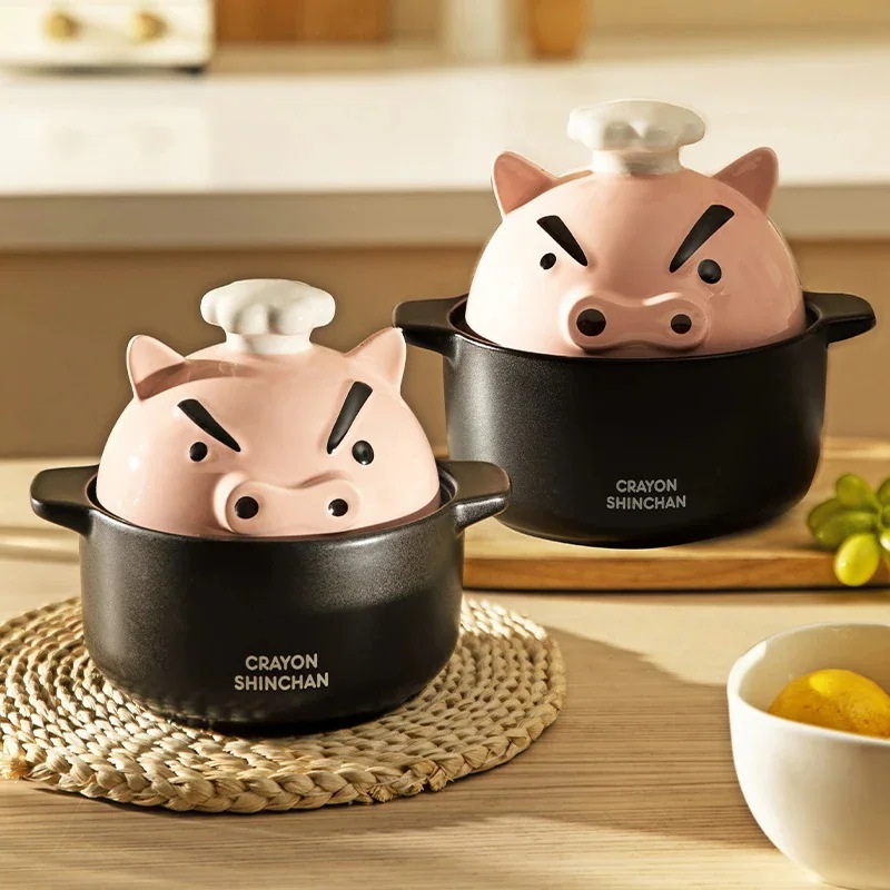 クレヨンしんちゃん キャセロール シポット 家庭用スープポット 高温対応 ガスコンロ専用キャセロール