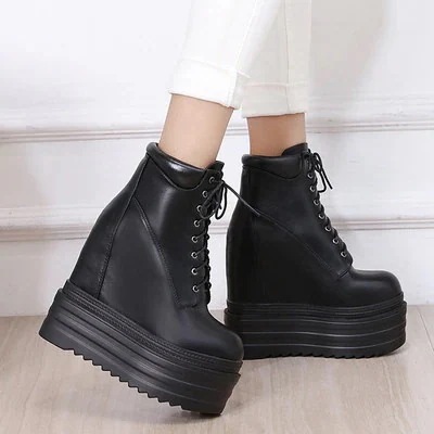 【急速出荷!】ショートブーツ 15cm 厚底ブーツ シューズ 大きいサイズ パンプス　 ショートミドルブーツ