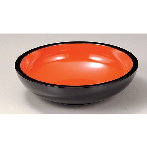 そば・うどん 尺4寸こね鉢黒内朱 [41.5φ x 10.8cm] 熱硬化性樹脂(メラミンまたはユリア樹脂) (7-543-6) 料亭 旅館 和食器 飲食店 業務用