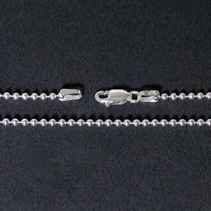 シルバーボールチェーン ボール直径2.0mm 80cm シルバー925 ネックレス チェーンのみ