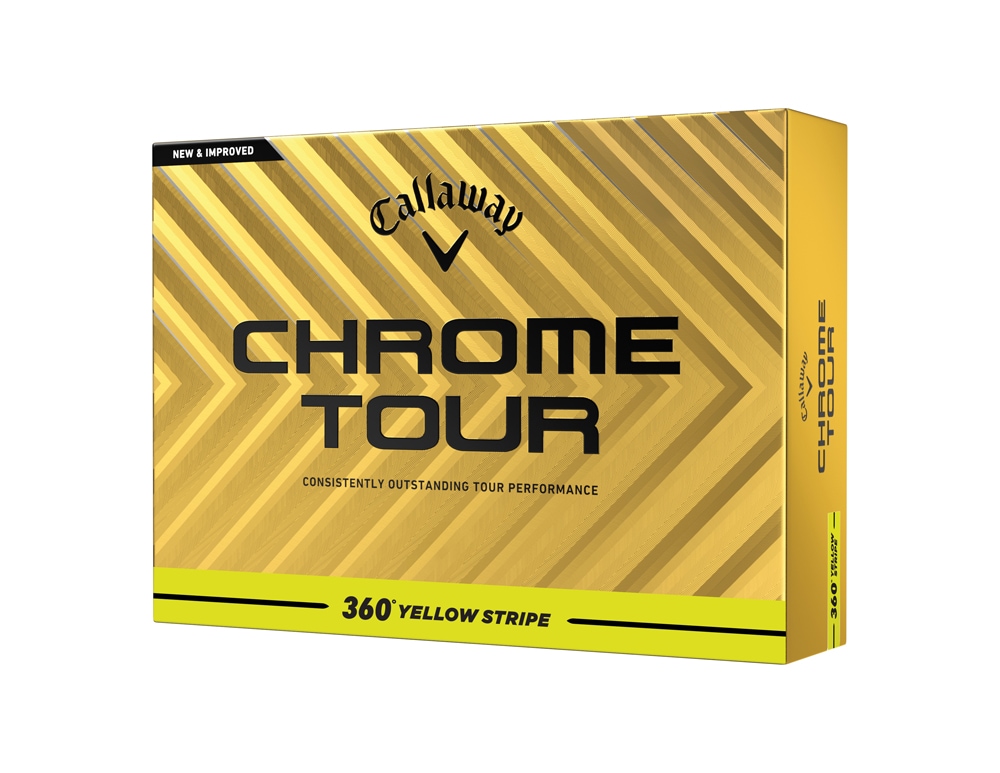 キャロウェイ CRMTR-360YL-STP 【数量限定】 クロム ツアー 360 イエローストライプ ゴルフボール 1ダース 12個入り CRMTR360YLSTP