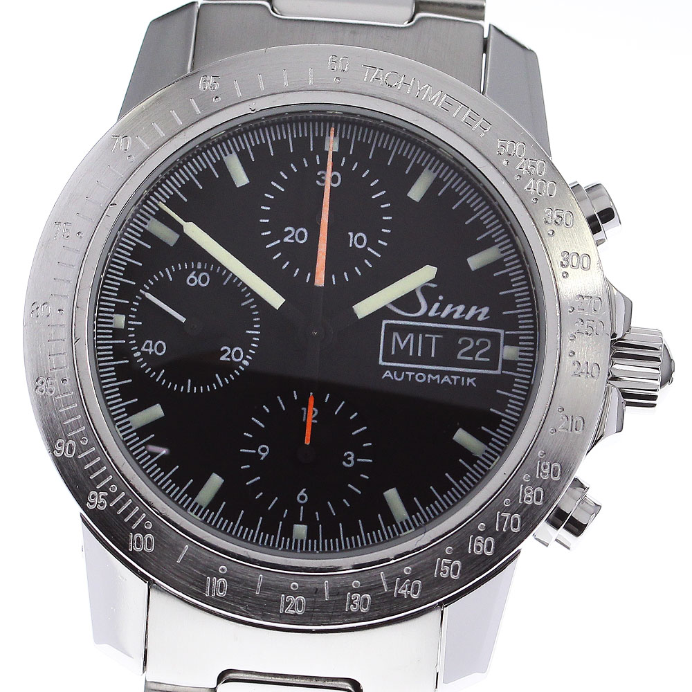 ジン Sinn 303 アウトバーン クロノグラフ デイデイト 自動巻き メンズ _813136【中古】
