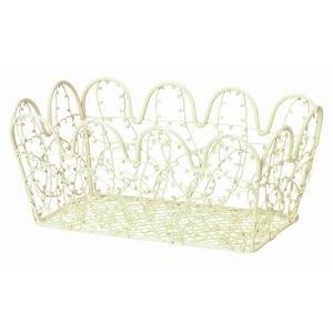 （まとめ） ワイヤーバスケット/小物入れ 小 アイボリー 幅20奥行12高さ9cm 収納カゴ 100個セット 26,524円