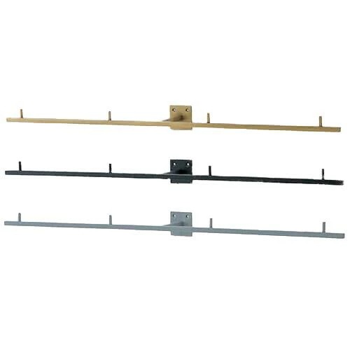 フックM　幅600　奥行80　高さ40　アンティークゴールド　ブラック　ライトグレー　多連フック　収納　おしゃれ　スタイリッシュ　アイアン