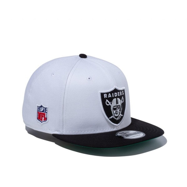 ニューエラ NEW ERA 9FIFTY ラスベガス・レイダースシールドロゴ ホワイト × ブラック ブラックバイザー 14524942 帽子 キャップ