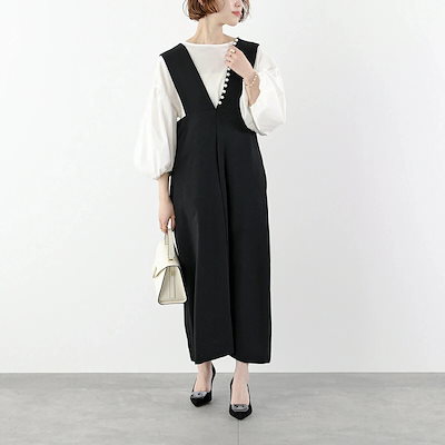 anana サスペンダーワンピース a35-010 パール Aライン anana アナナ サスペンダーワンピース a35-010 レディース