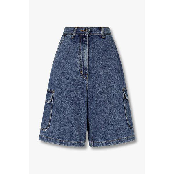 [2次再注文] ハーフデニムカーゴパンツ 9105262A08255