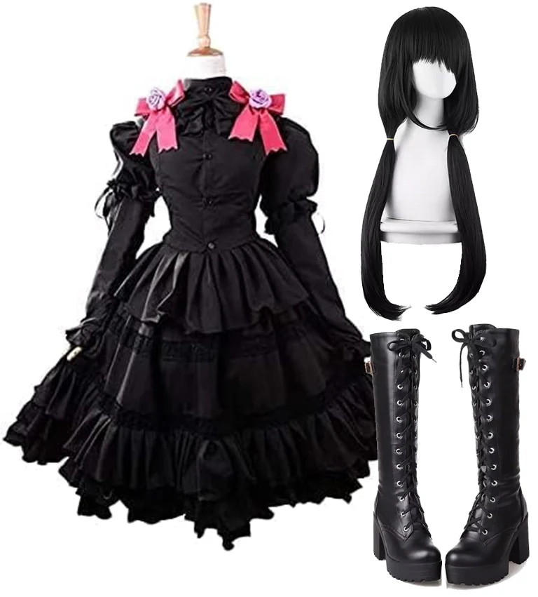 大人気時崎狂三 洋服 ドレス コスプレ衣装 イベント 仮装 ハロウイン クリスマス 文化祭