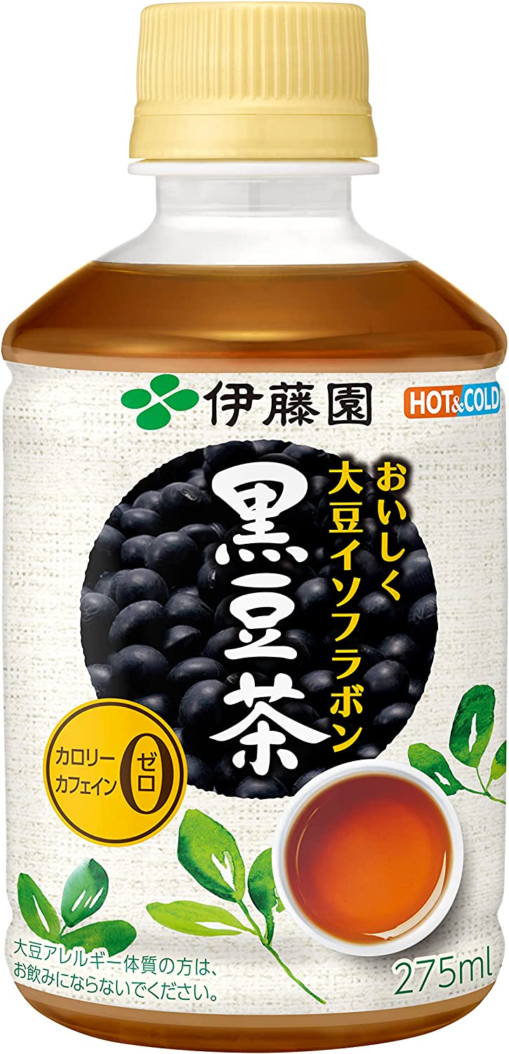伊藤園 黒豆茶 おいしく大豆イソフラボン 275ml24本2ケース HOT&COLD レンチン対応 デカフェ ノンカフェイン ゼロカロリー