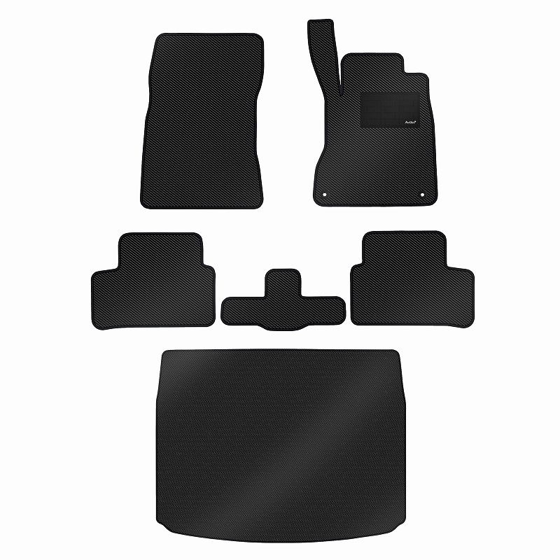 [防水マット]ベンツ 新型 Aクラス フロアマット + トランクマット(ラゲッジマット) [カーボン柄]