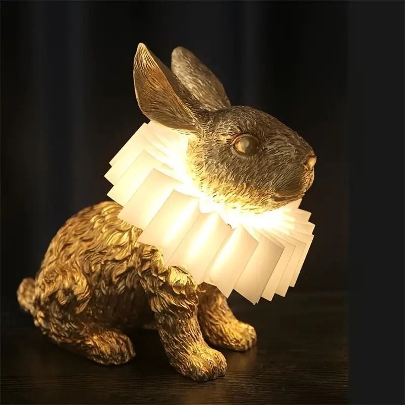 テーブルランプ 間接照明 北欧 ベッドサイドランプ USB うさぎ ラビット デザイン かわいい おしゃれ リビング 寝室 樹脂製