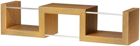 福井金属工芸 ZIGRACK ナチュラル 3連 幅57cm 石膏ボード対応シェルフ ウォールラック DIY 本棚 簡単棚 トイレ おしゃれシェルフ 壁掛け棚 飾り収納 安全耐荷重10kg ZIG-2B