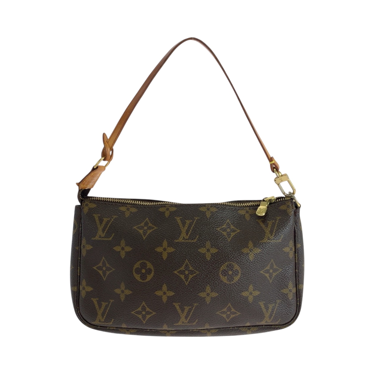 モノグラム ポシェット アクセソワール ブラウン ゴールド金具 PVC M51980 ハンドバッグ アクセサリーポーチ レディース 504194