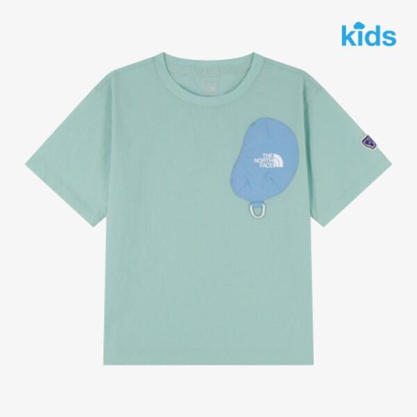 キッズアップホールドポケットティー NT7US07U PASTEL TURQUOISE