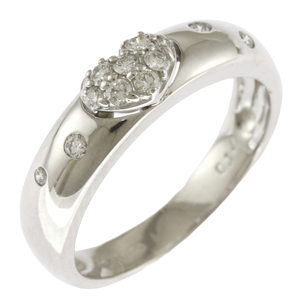 ポンテヴェキオ リング 指輪 6.5号 18金 K18ホワイトゴールド ダイヤモンド Ponte Vecchio 中古 美品