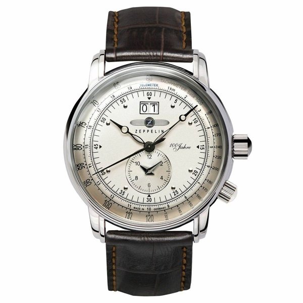 ツェッペリン ZEPPELIN 76401N 腕時計 100周年記念シリーズ クオーツ レザー ホワ