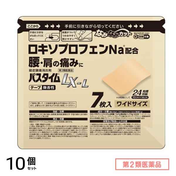 第２類医薬品 パスタイムLX-L ワイドサイズ(10×14cm) 7枚 10個セット 7,313円