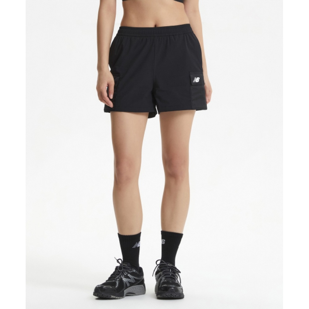 ニューバランス NBNVF2W512/レディース 3.5 ウーブンカーゴショーツ (ブラック)