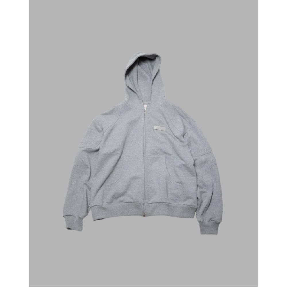 THE MUSEUM VISITOR METAL LOGO HEAVY BIKER ZIP UP HOODY G