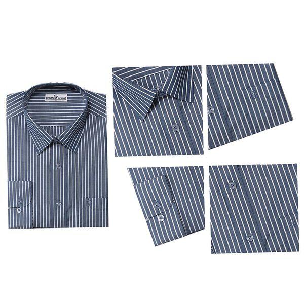 メンズ 国産 ストライプカラーネック ワイシャツ SJ-SHA-49