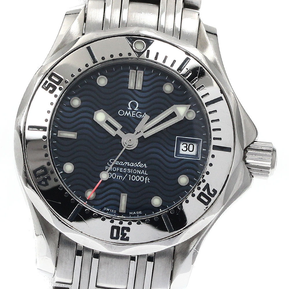 オメガ OMEGA 2582.80 シーマスター300 デイト クォーツ レディース _880628【中古】