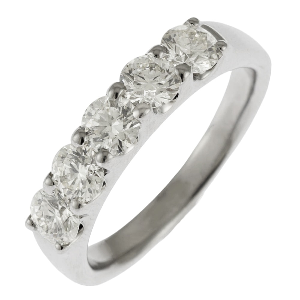リング 指輪 13.5号 18金 K18ホワイトゴールド ダイヤモンド 1.20ct 中古 美品