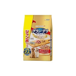 【ジャンボパック】グランデリ ドッグフード ドライ カリカリ仕立て 成犬用 味わいビーフ入りセレクト 2.7kg 国産 ユニチャーム