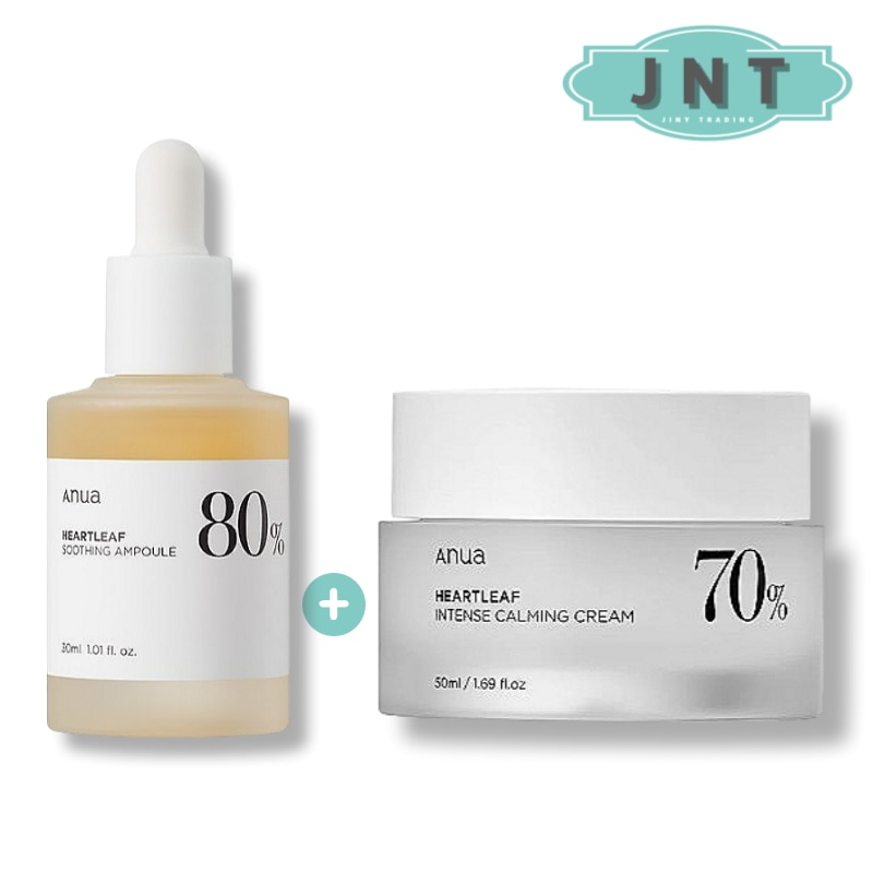 [セット] [1+1]ドクダミ80 モイスチャー鎮静アンプル 30ML +ドクダミ70％インテンスカーミングクリーム 50ml －基礎セット 敏感肌用高保湿鎮静クリーム 水分 保湿 韓国化粧品