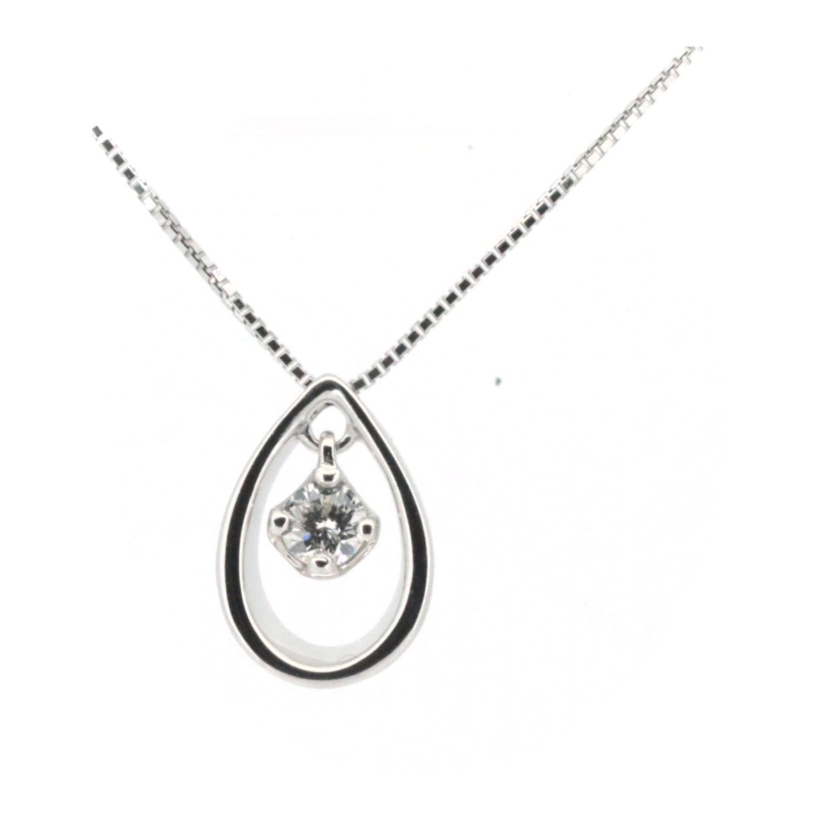 ダイヤモンド ネックレス 0.161ct K18WG(18金 ホワイトゴールド) 質屋出品