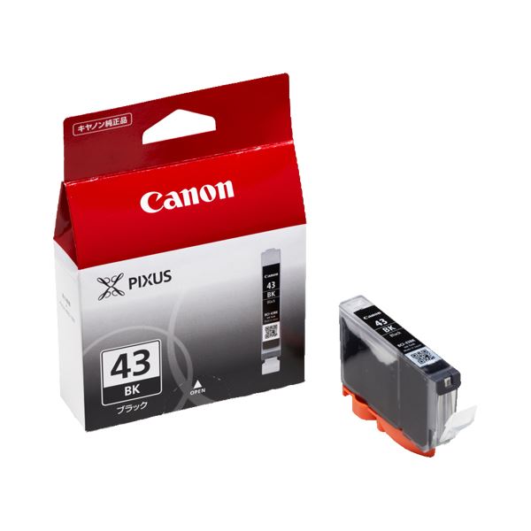 （まとめ） キヤノン Canon インクタンク BCI-43BK ブラック 6376B001 1個 (×3セット)