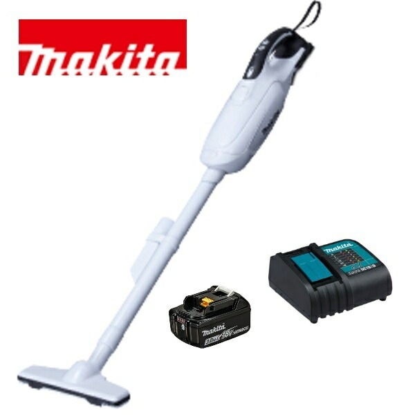 当店だけ！バッテリー充電器も1年保証! マキタ 18V コードレス 掃除機 紙パック式 CL182FDZW + バッテリーBL1830B + 静音充電器DC18SD 充電式 ハンディ クリーナー 当店スティッククリーナー