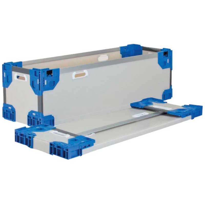 岐阜プラスチック工業　リス TEXELL 608624 長尺折り畳みコンテナRS-SMグレー/ダークブルー1090×365×250 グレー/ダークブルー　TERSSMGYDB1090X365X2