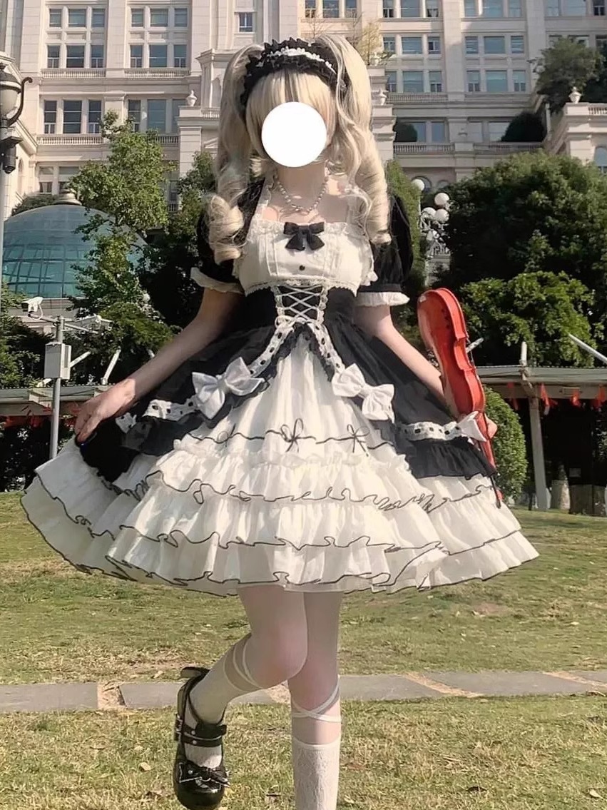 ショート/ロングマフィンロリータプリンセスドレスドッグショートドレスロリータチョッキ夏