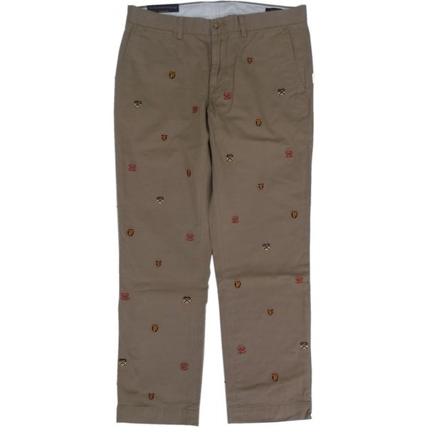 チノパンツ チノーズ 刺繍 ベージュ PR3-103