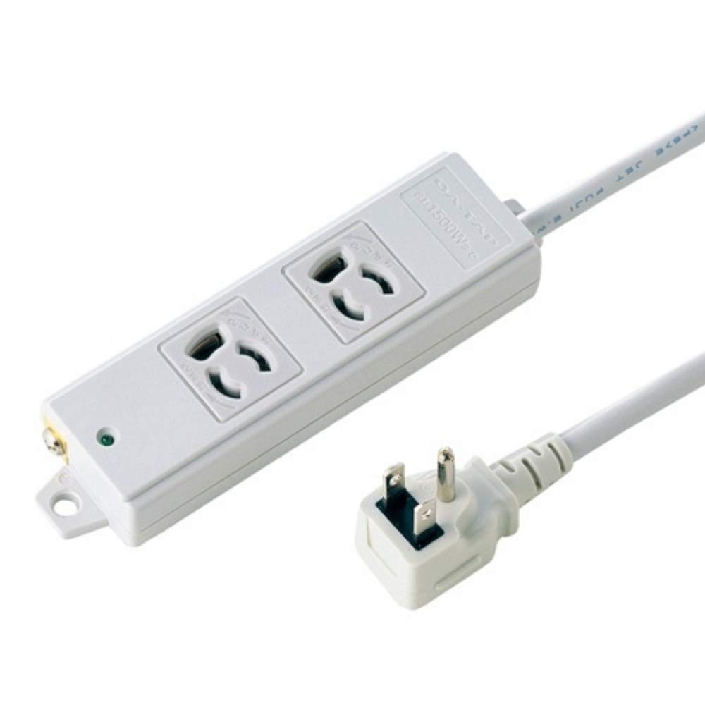 サンワサプライ 工事物件タップ 3P 2個口 L型プラグ/マグネット付き 5m TAP-K2L-5