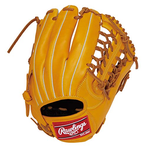 【Amazon.co.jp 限定】ローリングス(Rawlings) 大人 一般 野球 グローブ GRXPMN55 11.75インチ 軟式/ソフトボール兼用 オールラウンド ゴールドタン 右投げ(左手着
