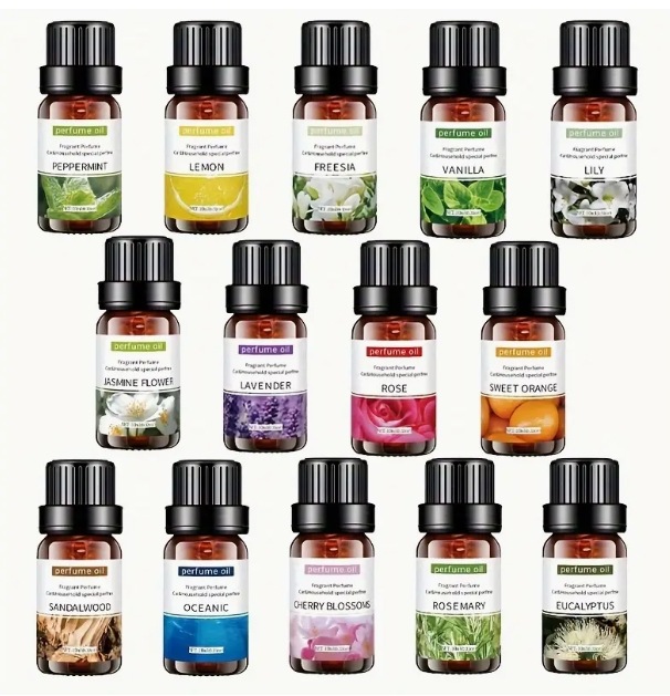 【14本セット・各10ml】エッセンシャルオイルディフューザー・加湿器・キャンドル・石鹸作りに天然フレグランスオイル・自宅＆店舗用アロマにおすすめ