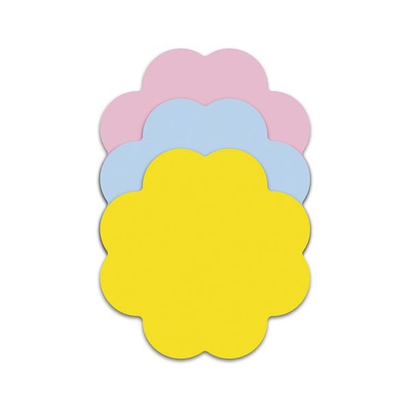 （まとめ） スリーエムジャパン ポストイット シルエットノート 強粘着 フラワー（ピンク・ネプチューンブルー・ビビットイエロー）(×50セット)