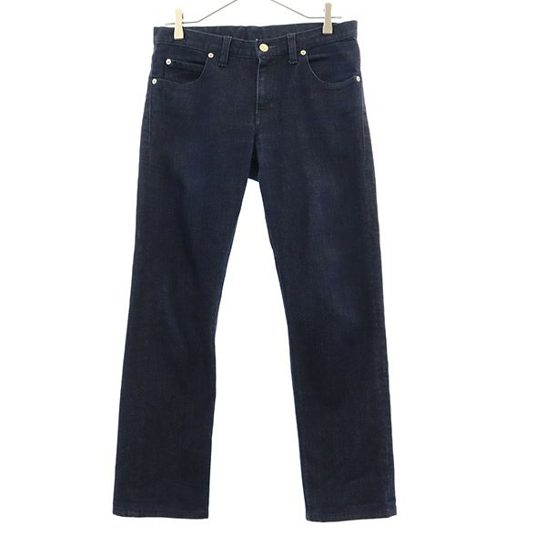 スリムデニムパンツ W28 ネイビー ジーパン レディース