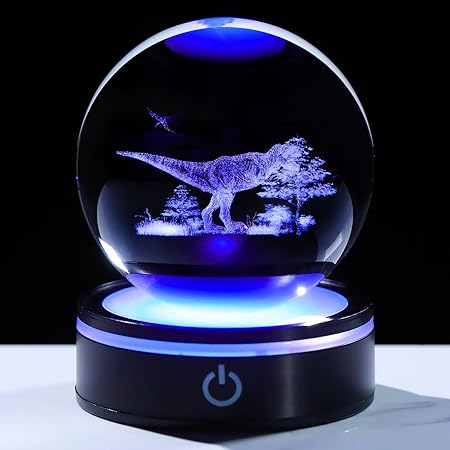 Qianwei クリスタルボール 恐竜 グッズ 誕生日 好き 子供 プレゼント 恐竜