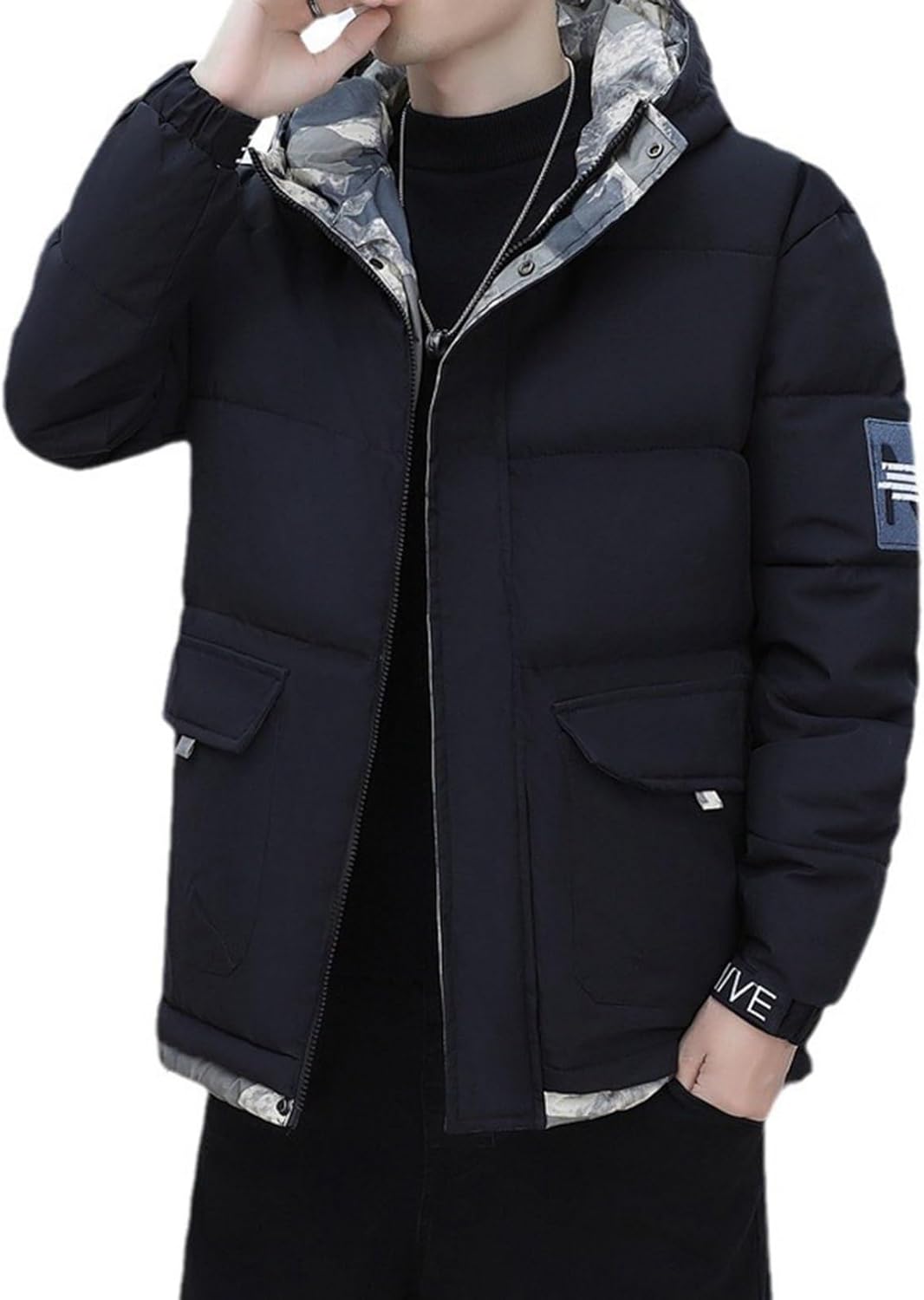 フード付きコート ジャケット メンズ 中綿入り 大きいサイズ ボリュームネック 分厚い 防寒 防風 20代 30代 40代 カジュアル プレゼント 通勤 通学 アウトドア 秋冬