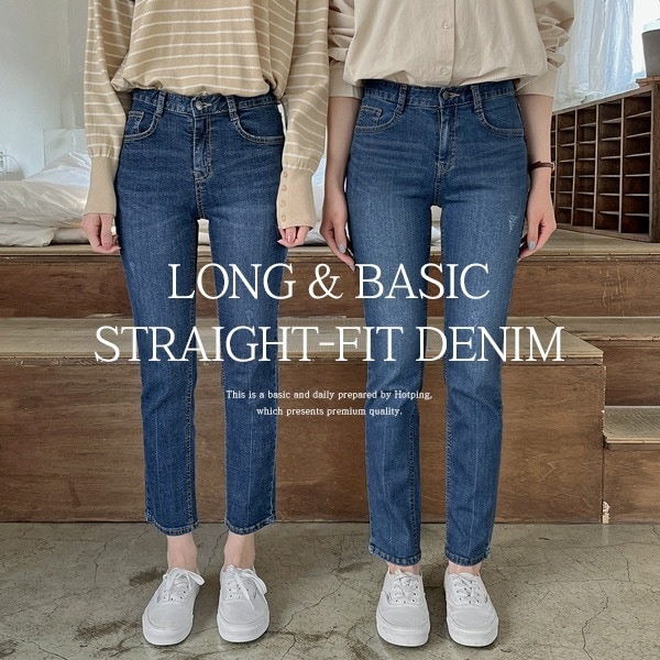 [CHOA]ヴィンテージウォッシュデニムパンツ