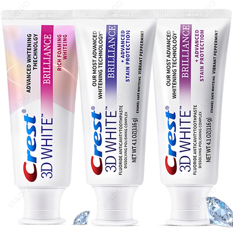 クレスト３Dホワイトブリリアンス歯磨き粉 99g×2個 お買い得セット (Crest 3D White Brilliance Vibrant Whitening Toothpaste)　ペパーミント 