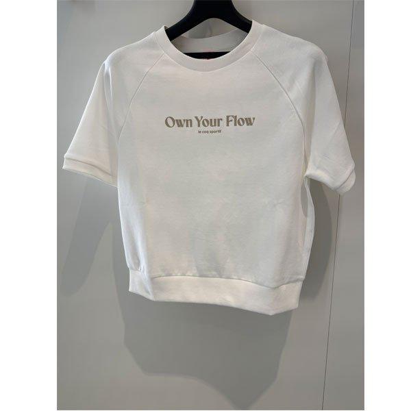 W ホワイトメッシュ チュリ ルーズフィット クロップ 半袖 スウェットシャツ QR122ORS31 CRM